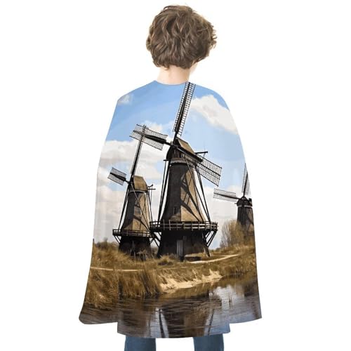 BVNMT Windmills bedruckter Umhang, Unisex, Erwachsenenkostüm, Einheitsgröße (1 Stück) – ideal für Cosplay, Partys und mehr von BVNMT