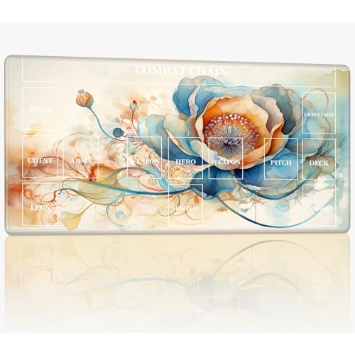 Neue Spielmatte mit Zonen für CCG MTG Sammelkartenspiel, 61 x 35,6 cm, genähte TCG-Kartenspielmatte, Commander, Brettspiel-Matten, glatte Gummi-Oberfläche, Kampfspiel, Schreibtischmatte, abstrakte von BWEGRHE