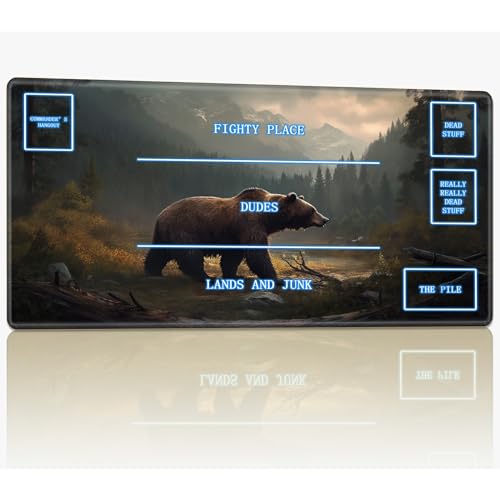 Playmat with Magic Zone for MTG Trading Card Game, 61.0 cmx35.6 cm Stitched TCG Card Play Mat Commander Board Game Mats Smooth Rubber Surface Battle Game Desk Mat, Brown Bear Playmat with Magic Zone for MTG Trading Card Game, 61.0 cmx35.6 cm Stitched TCG Card Play Mat Commander Board Game Mats Smooth Rubber Surface Battle Game Desk Mat, Brown Bear von BWEGRHE