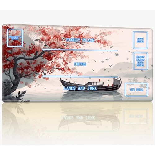 Playmat with Magic Zone for MTG Trading Card Game, 61.0 cmx35.6 cm Stitched TCG Card Play Mat Commander Board Game Mats Smooth Rubber Surface Battle Game Desk Mat, Ink Painting Playmat with Magic Zone for MTG Trading Card Game, 61.0 cmx35.6 cm Stitched TCG Card Play Mat Commander Board Game Mats Smooth Rubber Surface Battle Game Desk Mat, Ink Painting von BWEGRHE
