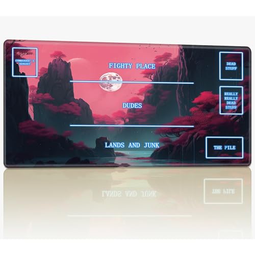 Playmat with Magic Zone for MTG Trading Card Game, 61.0 cmx35.6 cm Stitched TCG Card Play Mat Commander Board Game Mats Smooth Rubber Surface Battle Game Desk Mat, Moonlight Landscape Playmat with Magic Zone for MTG Trading Card Game, 61.0 cmx35.6 cm Stitched TCG Card Play Mat Commander Board Game Mats Smooth Rubber Surface Battle Game Desk Mat, Moonlight Landscape von BWEGRHE