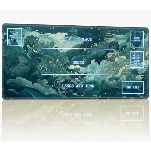 Playmat with Magic Zone for MTG Trading Card Game, 61.0 cmx35.6 cm Stitched TCG Card Play Mat Commander Board Game Mats Smooth Rubber Surface Battle Game Desk Mat, Ocean Waves Playmat with Magic Zone for MTG Trading Card Game, 61.0 cmx35.6 cm Stitched TCG Card Play Mat Commander Board Game Mats Smooth Rubber Surface Battle Game Desk Mat, Ocean Waves von BWEGRHE