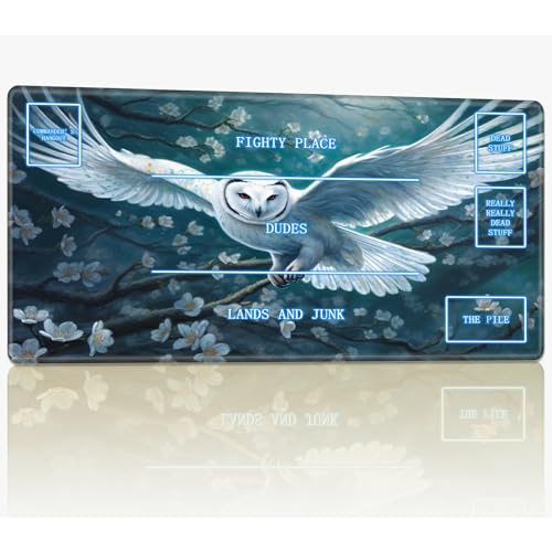 Playmat with Magic Zone for MTG Trading Card Game, 61.0 cmx35.6 cm Stitched TCG Card Play Mat Commander Board Game Mats Smooth Rubber Surface Battle Game Desk Mat, Winter Owl Playmat with Magic Zone for MTG Trading Card Game, 61.0 cmx35.6 cm Stitched TCG Card Play Mat Commander Board Game Mats Smooth Rubber Surface Battle Game Desk Mat, Winter Owl von BWEGRHE