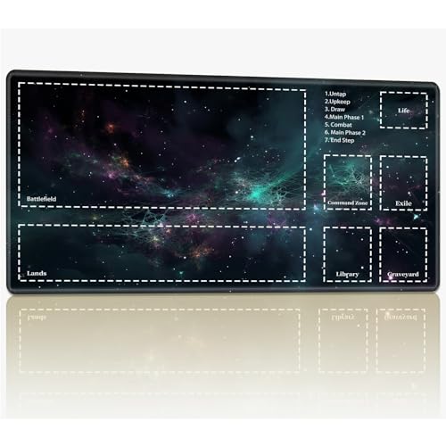 Playmat with Zones for MTG Magic The Gathering, 61.0 cmx35.6 cm Stitched TCG Trading Card Play Mat Commmander Board Game Mats Smooth Rubber Surface Battle Game Desk Mat, Cosmetic Sky Playmat with Zones for MTG Magic The Gathering, 61.0 cmx35.6 cm Stitched TCG Trading Card Play Mat Commmander Board Game Mats Smooth Rubber Surface Battle Game Desk Mat, Cosmetic Sky von BWEGRHE