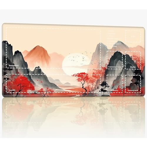 Playmat with Zones for MTG Magic The Gathering, 61.0 cmx35.6 cm Stitched TCG Trading Card Play Mat Commmander Board Game Mats Smooth Rubber Surface Battle Game Desk Mat, Pintura China von BWEGRHE