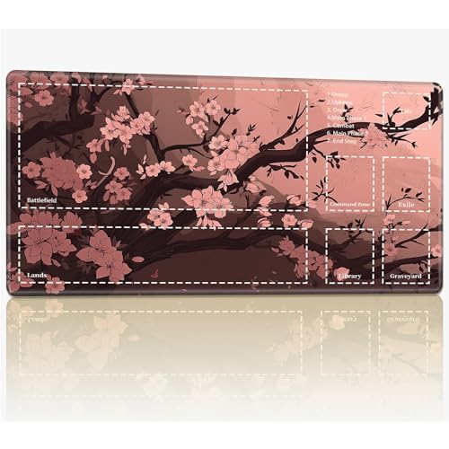 Spielmatte mit Zonen für MTG Magic The Gathering, 61 x 35,6 cm, genähte TCG-Sammelkartenspielmatte, Commander, Brettspiel-Matten, glatte Gummi-Oberfläche, Kampfspiel, Schreibtischmatte, Spielmatte mit Zonen für MTG Magic The Gathering, 61 x 35,6 cm, genähte TCG-Sammelkartenspielmatte, Commander, Brettspiel-Matten, glatte Gummi-Oberfläche, Kampfspiel, Schreibtischmatte, von BWEGRHE