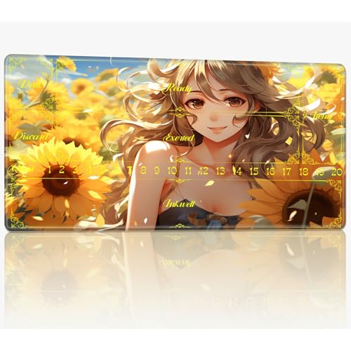 Spielmatte mit Zonen für MTG Magic The Gathering, 61 x 35,6 cm, genähte TCG-Sammelkartenspielmatte, Commander, Brettspiel-Matten, glatte Gummi-Oberfläche, Kampfspiel, Schreibtischmatte Spielmatte mit Zonen für MTG Magic The Gathering, 61 x 35,6 cm, genähte TCG-Sammelkartenspielmatte, Commander, Brettspiel-Matten, glatte Gummi-Oberfläche, Kampfspiel, Schreibtischmatte von BWEGRHE