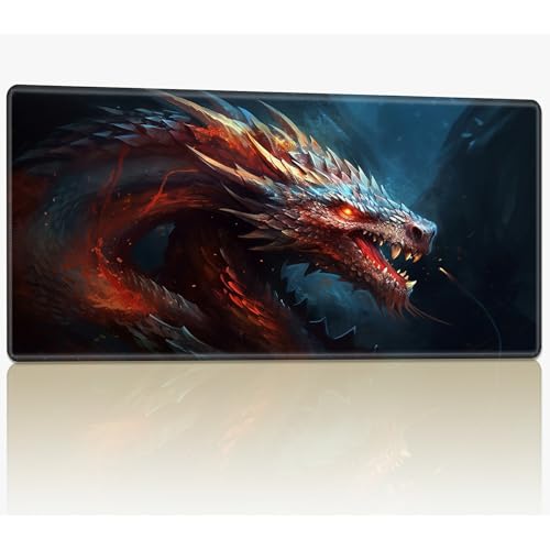 for MTG Playmat with Stitched Edges, 61.0 cmx35.6 cm Stitched TCG Card Play Mat Commander, Board Game Mats Smooth Rubber Surface Battle Game Desk Mat, Fire Giant Dragon for MTG Playmat with Stitched Edges, 61.0 cmx35.6 cm Stitched TCG Card Play Mat Commander, Board Game Mats Smooth Rubber Surface Battle Game Desk Mat, Fire Giant Dragon von BWEGRHE