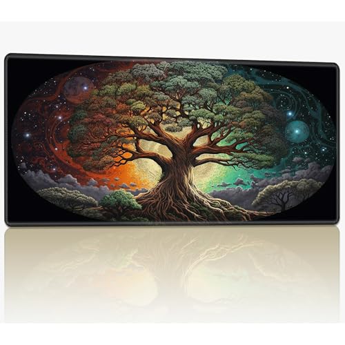 for MTG Playmat with Stitched Edges, 61.0 cmx35.6 cm Stitched TCG Card Play Mat Commander, Board Game Mats Smooth Rubber Surface Battle Game Desk Mat, Garden of Eden von BWEGRHE
