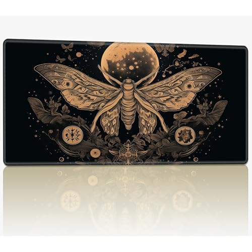 for MTG Playmat with Stitched Edges, 61.0 cmx35.6 cm Stitched TCG Card Play Mat Commander, Board Game Mats Smooth Rubber Surface Battle Game Desk Mat, Goth Moth for MTG Playmat with Stitched Edges, 61.0 cmx35.6 cm Stitched TCG Card Play Mat Commander, Board Game Mats Smooth Rubber Surface Battle Game Desk Mat, Goth Moth von BWEGRHE