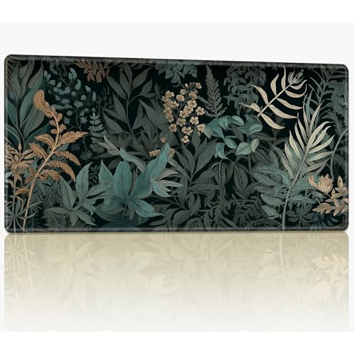 for MTG Playmat with Stitched Edges, 61.0 cmx35.6 cm Stitched TCG Card Play Mat Commander, Board Game Mats Smooth Rubber Surface Battle Game Desk Mat, Jungle Plant von BWEGRHE