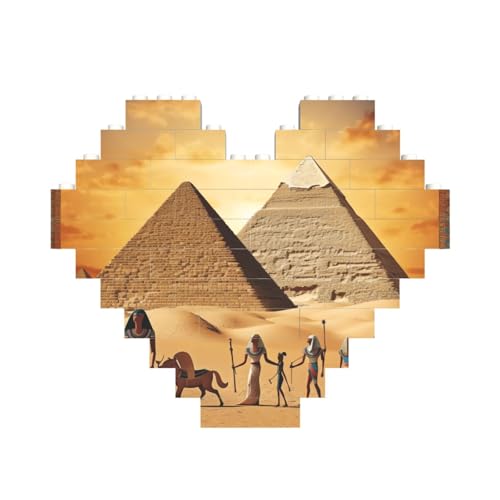 Altes Ägypten Baustein-Puzzle in Herzform, personalisiertes Bild, Puzzle, Foto-Puzzles für Erwachsene, 3D-Mikro-Bausteine für Heimdekoration, Steine-Set Altes Ägypten Baustein-Puzzle in Herzform, personalisiertes Bild, Puzzle, Foto-Puzzles für Erwachsene, 3D-Mikro-Bausteine für Heimdekoration, Steine-Set von BWLHJKE
