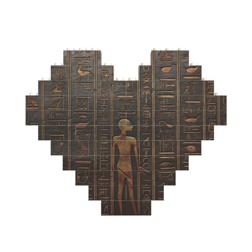 Antikes ägyptisches Hieroglyphen-Baustein-Puzzle, herzförmig, personalisierte Bilderpuzzles, Foto-Puzzles für Erwachsene, 3D-Mikro-Bausteine für Heimdekoration, Steine-Set Antikes ägyptisches Hieroglyphen-Baustein-Puzzle, herzförmig, personalisierte Bilderpuzzles, Foto-Puzzles für Erwachsene, 3D-Mikro-Bausteine für Heimdekoration, Steine-Set von BWLHJKE