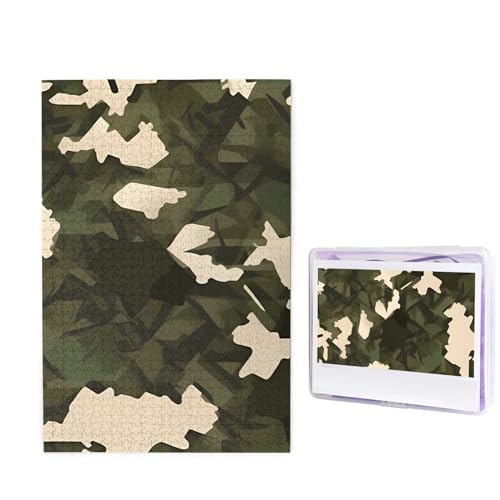 Armee Camouflage Puzzle für Erwachsene 1000 Teile, Holzpuzzle aus Fotos, Herausfordernde Puzzles Perfekt für Spieleabende, Heimdekoration Puzzles Geschenk für Urlaub Geburtstag Armee Camouflage Puzzle für Erwachsene 1000 Teile, Holzpuzzle aus Fotos, Herausfordernde Puzzles Perfekt für Spieleabende, Heimdekoration Puzzles Geschenk für Urlaub Geburtstag von BWLHJKE