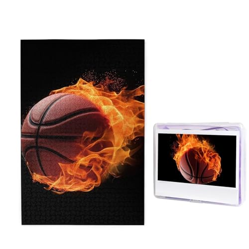Basketball On Fire Puzzle für Erwachsene 1000 Teile, Holzpuzzle aus Fotos, herausfordernde Puzzles Perfekt für Spieleabende, Heimdekoration Puzzles Geschenk für Urlaub Geburtstag Basketball On Fire Puzzle für Erwachsene 1000 Teile, Holzpuzzle aus Fotos, herausfordernde Puzzles Perfekt für Spieleabende, Heimdekoration Puzzles Geschenk für Urlaub Geburtstag von BWLHJKE