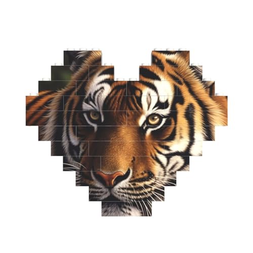 Bengalischer Tiger, Baustein-Puzzle, herzförmig, personalisiertes Bild, Puzzle, Foto-Puzzles für Erwachsene, 3D-Mikro-Bausteine für Heimdekoration, Ziegel-Set Bengalischer Tiger, Baustein-Puzzle, herzförmig, personalisiertes Bild, Puzzle, Foto-Puzzles für Erwachsene, 3D-Mikro-Bausteine für Heimdekoration, Ziegel-Set von BWLHJKE