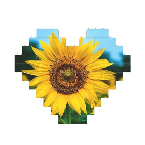 Beutiful Sonnenblumen-Baustein-Puzzle, herzförmig, personalisiertes Bild, Puzzle, Foto-Puzzles für Erwachsene, 3D-Mikro-Bausteine für Heimdekoration, Steine-Set Beutiful Sonnenblumen-Baustein-Puzzle, herzförmig, personalisiertes Bild, Puzzle, Foto-Puzzles für Erwachsene, 3D-Mikro-Bausteine für Heimdekoration, Steine-Set von BWLHJKE