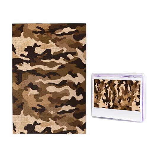 Braun Camouflage Puzzle für Erwachsene 1000 Teile, Holzpuzzle aus Fotos, Herausfordernde Puzzles Perfekt für Spieleabende, Heimdekoration Puzzles Geschenk für Urlaub Geburtstag Braun Camouflage Puzzle für Erwachsene 1000 Teile, Holzpuzzle aus Fotos, Herausfordernde Puzzles Perfekt für Spieleabende, Heimdekoration Puzzles Geschenk für Urlaub Geburtstag von BWLHJKE
