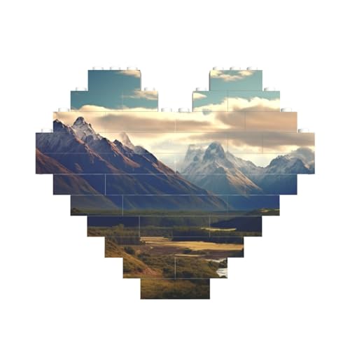Cook, Nationalpark, Berglandschaft, Baustein-Puzzle, herzförmig, personalisiertes Bild, Puzzle, Foto-Puzzles für Erwachsene, 3D-Mikro-Bausteine für Heimdekoration, Steine-Set Cook, Nationalpark, Berglandschaft, Baustein-Puzzle, herzförmig, personalisiertes Bild, Puzzle, Foto-Puzzles für Erwachsene, 3D-Mikro-Bausteine für Heimdekoration, Steine-Set von BWLHJKE