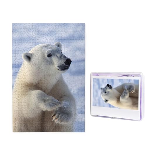 Eisbär Puzzle für Erwachsene 1000 Teile, Holzpuzzle aus Fotos, herausfordernde Puzzles perfekt für Spieleabende, Heimdekoration Puzzles Geschenk für Urlaub Geburtstag Eisbär Puzzle für Erwachsene 1000 Teile, Holzpuzzle aus Fotos, herausfordernde Puzzles perfekt für Spieleabende, Heimdekoration Puzzles Geschenk für Urlaub Geburtstag von BWLHJKE