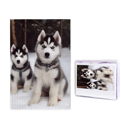 Entzückende Huskies Puzzle für Erwachsene 1000 Teile, Holzpuzzle aus Fotos, herausfordernde Puzzles perfekt für Spieleabende, Heimdekoration Puzzles Geschenk für Urlaub Geburtstag Entzückende Huskies Puzzle für Erwachsene 1000 Teile, Holzpuzzle aus Fotos, herausfordernde Puzzles perfekt für Spieleabende, Heimdekoration Puzzles Geschenk für Urlaub Geburtstag von BWLHJKE