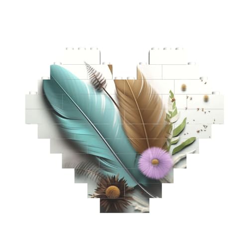 Federblumen-Baustein-Puzzle, herzförmig, personalisiertes Bild, Puzzle, Foto-Puzzles für Erwachsene, 3D-Mikro-Bausteine für Heimdekoration, Ziegel-Set Federblumen-Baustein-Puzzle, herzförmig, personalisiertes Bild, Puzzle, Foto-Puzzles für Erwachsene, 3D-Mikro-Bausteine für Heimdekoration, Ziegel-Set von BWLHJKE