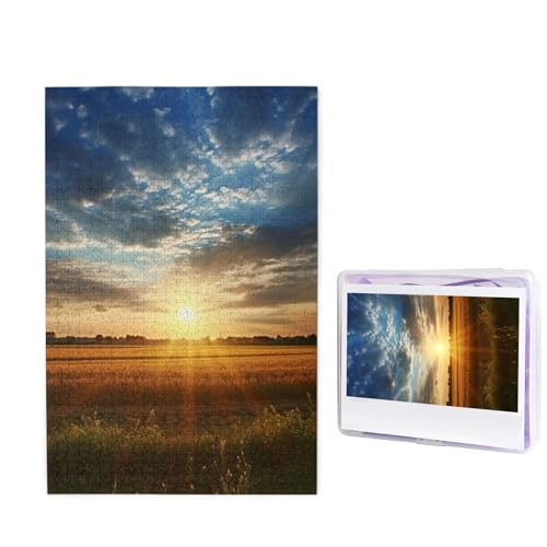 Feld Sonnenaufgang Puzzle für Erwachsene 1000 Teile, Holzpuzzle aus Fotos, Herausfordernde Puzzles Perfekt für Spieleabende, Heimdekoration Puzzles Geschenk für Urlaub Geburtstag Feld Sonnenaufgang Puzzle für Erwachsene 1000 Teile, Holzpuzzle aus Fotos, Herausfordernde Puzzles Perfekt für Spieleabende, Heimdekoration Puzzles Geschenk für Urlaub Geburtstag von BWLHJKE