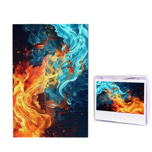 Feuer und Wasser Muster Puzzle für Erwachsene 1000 Teile, Holzpuzzle aus Fotos, herausfordernde Puzzles Perfekt für Spieleabende, Heimdekoration Puzzles Geschenk für Urlaub Geburtstag Feuer und Wasser Muster Puzzle für Erwachsene 1000 Teile, Holzpuzzle aus Fotos, herausfordernde Puzzles Perfekt für Spieleabende, Heimdekoration Puzzles Geschenk für Urlaub Geburtstag von BWLHJKE