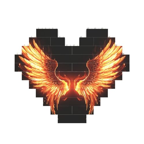 Feuerwinkel-Flügel, Baustein-Puzzle, herzförmig, personalisiertes Bild, Puzzle, Foto-Puzzles für Erwachsene, 3D-Mikro-Bausteine für Heimdekoration, Steine-Set Feuerwinkel-Flügel, Baustein-Puzzle, herzförmig, personalisiertes Bild, Puzzle, Foto-Puzzles für Erwachsene, 3D-Mikro-Bausteine für Heimdekoration, Steine-Set von BWLHJKE