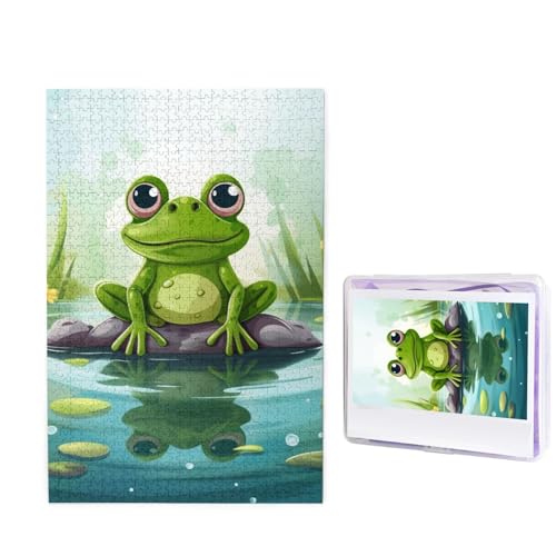 Frosch im Teich Puzzle für Erwachsene 1000 Teile, Holzpuzzle aus Fotos, herausfordernde Puzzles Perfekt für Spieleabende, Heimdekoration Puzzles Geschenk für Urlaub Geburtstag Frosch im Teich Puzzle für Erwachsene 1000 Teile, Holzpuzzle aus Fotos, herausfordernde Puzzles Perfekt für Spieleabende, Heimdekoration Puzzles Geschenk für Urlaub Geburtstag von BWLHJKE