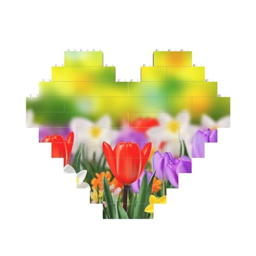 Frühlingsblumen, Baustein-Puzzle, herzförmig, personalisiertes Bild, Puzzle, Foto-Puzzles für Erwachsene, 3D-Mikro-Bausteine für Heimdekoration, Ziegel-Set Frühlingsblumen, Baustein-Puzzle, herzförmig, personalisiertes Bild, Puzzle, Foto-Puzzles für Erwachsene, 3D-Mikro-Bausteine für Heimdekoration, Ziegel-Set von BWLHJKE