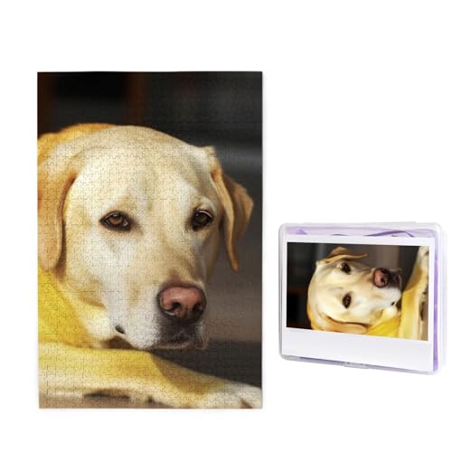 Gelbes Hundepuzzle für Erwachsene 1000 Teile, Holzpuzzle aus Fotos, herausfordernde Puzzles perfekt für Spieleabende, Heimdekoration Puzzles Geschenk für Urlaub Geburtstag Gelbes Hundepuzzle für Erwachsene 1000 Teile, Holzpuzzle aus Fotos, herausfordernde Puzzles perfekt für Spieleabende, Heimdekoration Puzzles Geschenk für Urlaub Geburtstag von BWLHJKE
