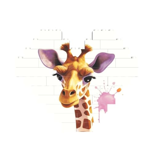Giraffen-Baustein-Puzzle, herzförmig, personalisiertes Bild, Puzzle, Foto-Puzzles für Erwachsene, 3D-Mikro-Bausteine für Heimdekoration, Steine-Set Giraffen-Baustein-Puzzle, herzförmig, personalisiertes Bild, Puzzle, Foto-Puzzles für Erwachsene, 3D-Mikro-Bausteine für Heimdekoration, Steine-Set von BWLHJKE