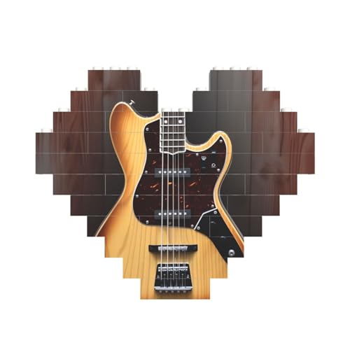 Gitarren-Musikinstrument, Baustein-Puzzle, herzförmig, personalisiertes Bild, Puzzle, Foto-Puzzles für Erwachsene, 3D-Mikro-Bausteine für Heimdekoration, Steine-Set Gitarren-Musikinstrument, Baustein-Puzzle, herzförmig, personalisiertes Bild, Puzzle, Foto-Puzzles für Erwachsene, 3D-Mikro-Bausteine für Heimdekoration, Steine-Set von BWLHJKE