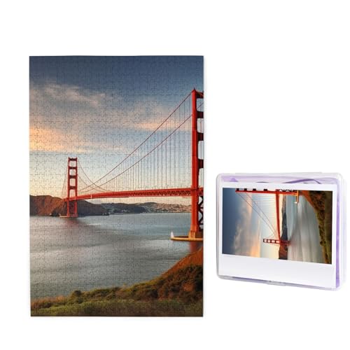 Golden Gate Bridge Puzzle für Erwachsene 1000 Teile, Holzpuzzle von Fotos, Herausfordernde Puzzles Perfekt für Spieleabende, Heimdekoration Puzzles Geschenk für Urlaub Geburtstag Golden Gate Bridge Puzzle für Erwachsene 1000 Teile, Holzpuzzle von Fotos, Herausfordernde Puzzles Perfekt für Spieleabende, Heimdekoration Puzzles Geschenk für Urlaub Geburtstag von BWLHJKE