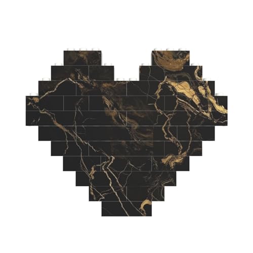Goldfarbener schwarzer Marmor-Baustein-Puzzle, herzförmig, personalisiertes Bild, Puzzle, Foto-Puzzles für Erwachsene, 3D-Mikro-Bausteine für Heimdekoration, Steine-Set Goldfarbener schwarzer Marmor-Baustein-Puzzle, herzförmig, personalisiertes Bild, Puzzle, Foto-Puzzles für Erwachsene, 3D-Mikro-Bausteine für Heimdekoration, Steine-Set von BWLHJKE