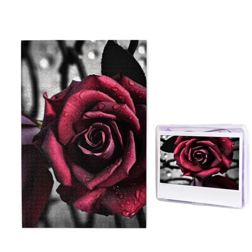 Gothic Rosen Puzzle für Erwachsene 1000 Teile, Holzpuzzle aus Fotos, herausfordernde Puzzles Perfekt für Spieleabende, Heimdekoration Puzzles Geschenk für Urlaub Geburtstag Gothic Rosen Puzzle für Erwachsene 1000 Teile, Holzpuzzle aus Fotos, herausfordernde Puzzles Perfekt für Spieleabende, Heimdekoration Puzzles Geschenk für Urlaub Geburtstag von BWLHJKE