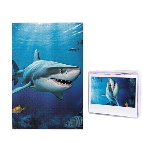 Great White Fish Puzzle for Adults 1000 Pieces Wooden Jigsaw Puzzle from Photos, Challenging Puzzles Perfect for Game Nights, Home Decoration Puzzles Gift for Holiday Birthday Great White Fish Puzzle for Adults 1000 Pieces Wooden Jigsaw Puzzle from Photos, Challenging Puzzles Perfect for Game Nights, Home Decoration Puzzles Gift for Holiday Birthday von BWLHJKE