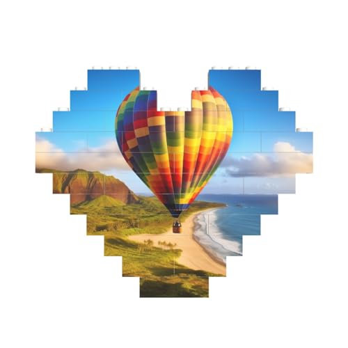 Hawaii Heißluftballon-Baustein-Puzzle, herzförmig, personalisiertes Bild, Puzzle, Foto-Puzzles für Erwachsene, 3D-Mikro-Bausteine für Heimdekoration, Ziegel-Set Hawaii Heißluftballon-Baustein-Puzzle, herzförmig, personalisiertes Bild, Puzzle, Foto-Puzzles für Erwachsene, 3D-Mikro-Bausteine für Heimdekoration, Ziegel-Set von BWLHJKE