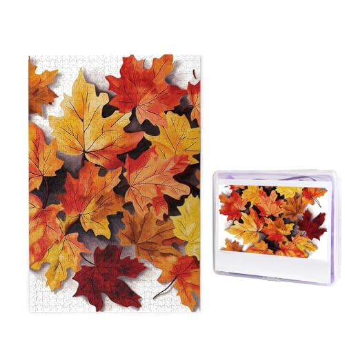 Herbstblätter Puzzle für Erwachsene 1000 Teile, Holzpuzzle aus Fotos, herausfordernde Puzzles perfekt für Spieleabende, Heimdekoration Puzzles Geschenk für Urlaub Geburtstag Herbstblätter Puzzle für Erwachsene 1000 Teile, Holzpuzzle aus Fotos, herausfordernde Puzzles perfekt für Spieleabende, Heimdekoration Puzzles Geschenk für Urlaub Geburtstag von BWLHJKE