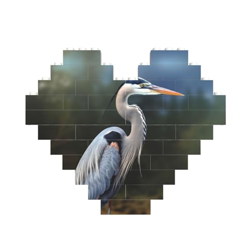 Heron Building Brick Block Puzzle Herzförmig, Personalisierte Bilderpuzzles, Foto-Puzzles für Erwachsene, 3D-Mikro-Bausteine für Heimdekoration, Ziegel-Set Heron Building Brick Block Puzzle Herzförmig, Personalisierte Bilderpuzzles, Foto-Puzzles für Erwachsene, 3D-Mikro-Bausteine für Heimdekoration, Ziegel-Set von BWLHJKE