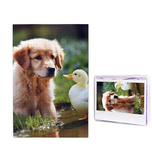 Hund und eine Ente Puzzle für Erwachsene 1000 Teile, Holzpuzzle aus Fotos, herausfordernde Puzzles perfekt für Spieleabende, Heimdekoration Puzzles Geschenk für Urlaub Geburtstag Hund und eine Ente Puzzle für Erwachsene 1000 Teile, Holzpuzzle aus Fotos, herausfordernde Puzzles perfekt für Spieleabende, Heimdekoration Puzzles Geschenk für Urlaub Geburtstag von BWLHJKE
