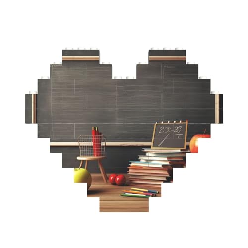 Lehrer-Kreidetafel-Baustein-Puzzle, herzförmig, personalisiertes Bild, Puzzle, Foto-Puzzles für Erwachsene, 3D-Mikro-Bausteine für Heimdekoration, Steine-Set Lehrer-Kreidetafel-Baustein-Puzzle, herzförmig, personalisiertes Bild, Puzzle, Foto-Puzzles für Erwachsene, 3D-Mikro-Bausteine für Heimdekoration, Steine-Set von BWLHJKE