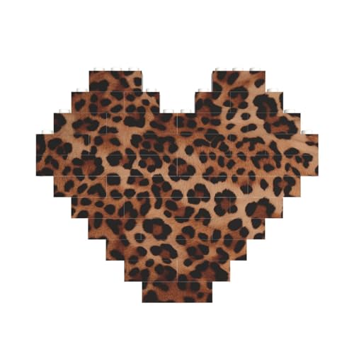 Leopardenmuster, Baustein-Puzzle, herzförmig, personalisiertes Bild, Puzzle, Foto-Puzzles für Erwachsene, 3D-Mikro-Bausteine für Heimdekoration, Ziegel-Set Leopardenmuster, Baustein-Puzzle, herzförmig, personalisiertes Bild, Puzzle, Foto-Puzzles für Erwachsene, 3D-Mikro-Bausteine für Heimdekoration, Ziegel-Set von BWLHJKE