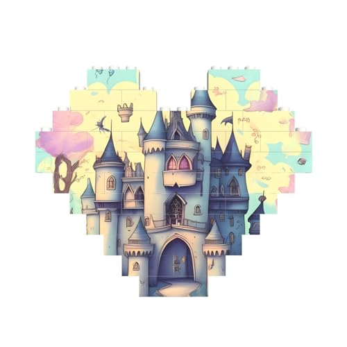 Märchenschloss, Baustein-Puzzle, herzförmig, personalisiertes Bild, Puzzle, Foto-Puzzles für Erwachsene, 3D-Mikro-Bausteine für Heimdekoration, Steine-Set Märchenschloss, Baustein-Puzzle, herzförmig, personalisiertes Bild, Puzzle, Foto-Puzzles für Erwachsene, 3D-Mikro-Bausteine für Heimdekoration, Steine-Set von BWLHJKE