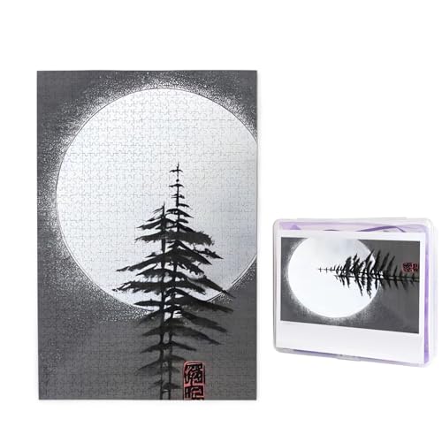 Mond Pine Tree Puzzle für Erwachsene 1000 Teile, Holzpuzzle aus Fotos, herausfordernde Puzzles Perfekt für Spieleabende, Heimdekoration Puzzles Geschenk für Urlaub Geburtstag Mond Pine Tree Puzzle für Erwachsene 1000 Teile, Holzpuzzle aus Fotos, herausfordernde Puzzles Perfekt für Spieleabende, Heimdekoration Puzzles Geschenk für Urlaub Geburtstag von BWLHJKE