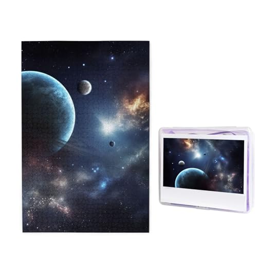 Mond Sterne und Planeten Puzzle für Erwachsene 1000 Teile, Holzpuzzle aus Fotos, herausfordernde Puzzles Perfekt für Spieleabende, Heimdekoration Puzzles Geschenk für Urlaub Geburtstag Mond Sterne und Planeten Puzzle für Erwachsene 1000 Teile, Holzpuzzle aus Fotos, herausfordernde Puzzles Perfekt für Spieleabende, Heimdekoration Puzzles Geschenk für Urlaub Geburtstag von BWLHJKE