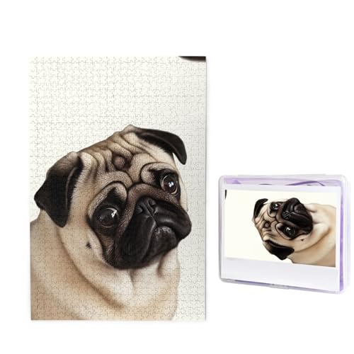 Mops Hund Puzzle für Erwachsene 1000 Teile, Holzpuzzle aus Fotos, herausfordernde Puzzles Perfekt für Spieleabende, Heimdekoration Puzzles Geschenk für Urlaub Geburtstag Mops Hund Puzzle für Erwachsene 1000 Teile, Holzpuzzle aus Fotos, herausfordernde Puzzles Perfekt für Spieleabende, Heimdekoration Puzzles Geschenk für Urlaub Geburtstag von BWLHJKE
