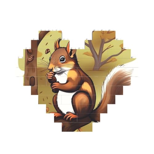 Nussfressendes Eichhörnchen-Baustein-Puzzle, herzförmig, personalisierte Bilder-Puzzles, Foto-Puzzles für Erwachsene, 3D-Mikro-Bausteine für Heimdekoration, Steine-Set Nussfressendes Eichhörnchen-Baustein-Puzzle, herzförmig, personalisierte Bilder-Puzzles, Foto-Puzzles für Erwachsene, 3D-Mikro-Bausteine für Heimdekoration, Steine-Set von BWLHJKE