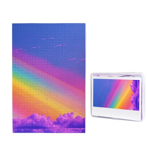 Rainbow Aesthetic Puzzle für Erwachsene 1000 Teile, Holzpuzzle von Fotos, Herausfordernde Puzzles Perfekt für Spieleabende, Heimdekoration Puzzles Geschenk für Urlaub Geburtstag Rainbow Aesthetic Puzzle für Erwachsene 1000 Teile, Holzpuzzle von Fotos, Herausfordernde Puzzles Perfekt für Spieleabende, Heimdekoration Puzzles Geschenk für Urlaub Geburtstag von BWLHJKE